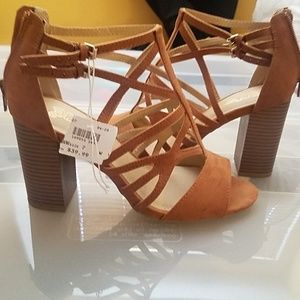 Brash 5 inch suede block heels